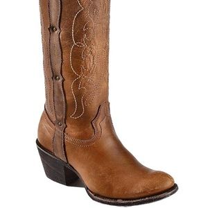 Beautiful rivet Corral knee high cowgirl boots